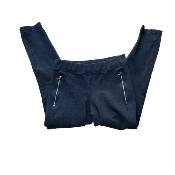 Gap Moto Ponte Zippers Leggings Gray Riding Emo Biker Pull-On Edgy Grunge-S - Picture 7 of 14